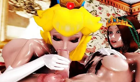 Uma beleza com Peitos grandes acariciando um corpo nu em um vídeo colegial fudendo legal